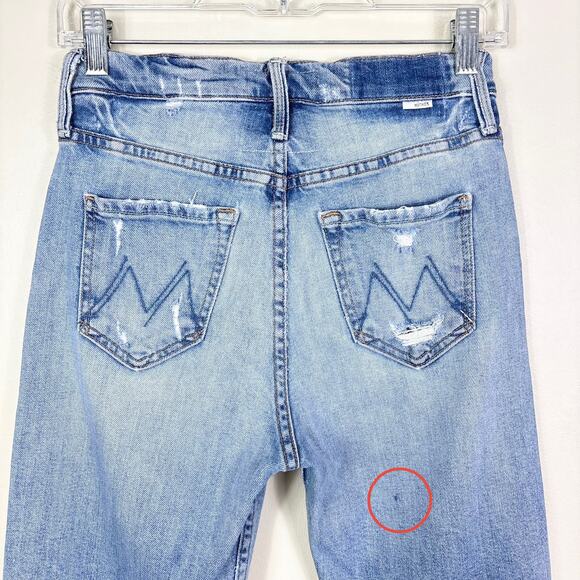 Mother Superior Distressed High Waisted High Rise Tomcat Jeans in The Confession - Picture 9 of 12